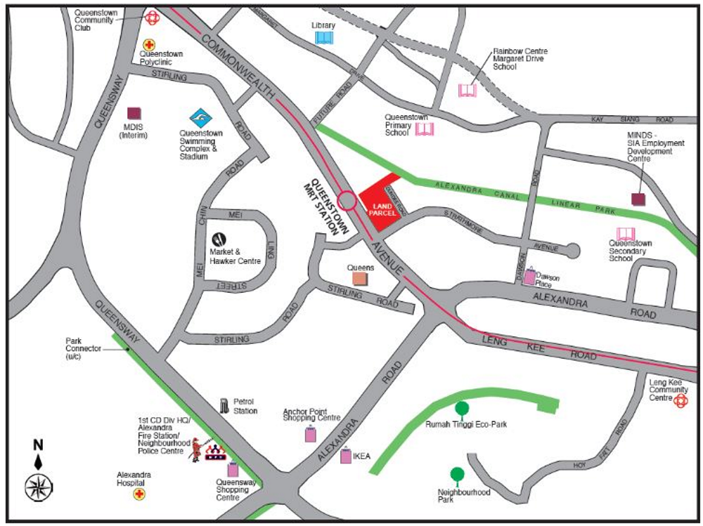 newlaunch.sg queens peak locationmap