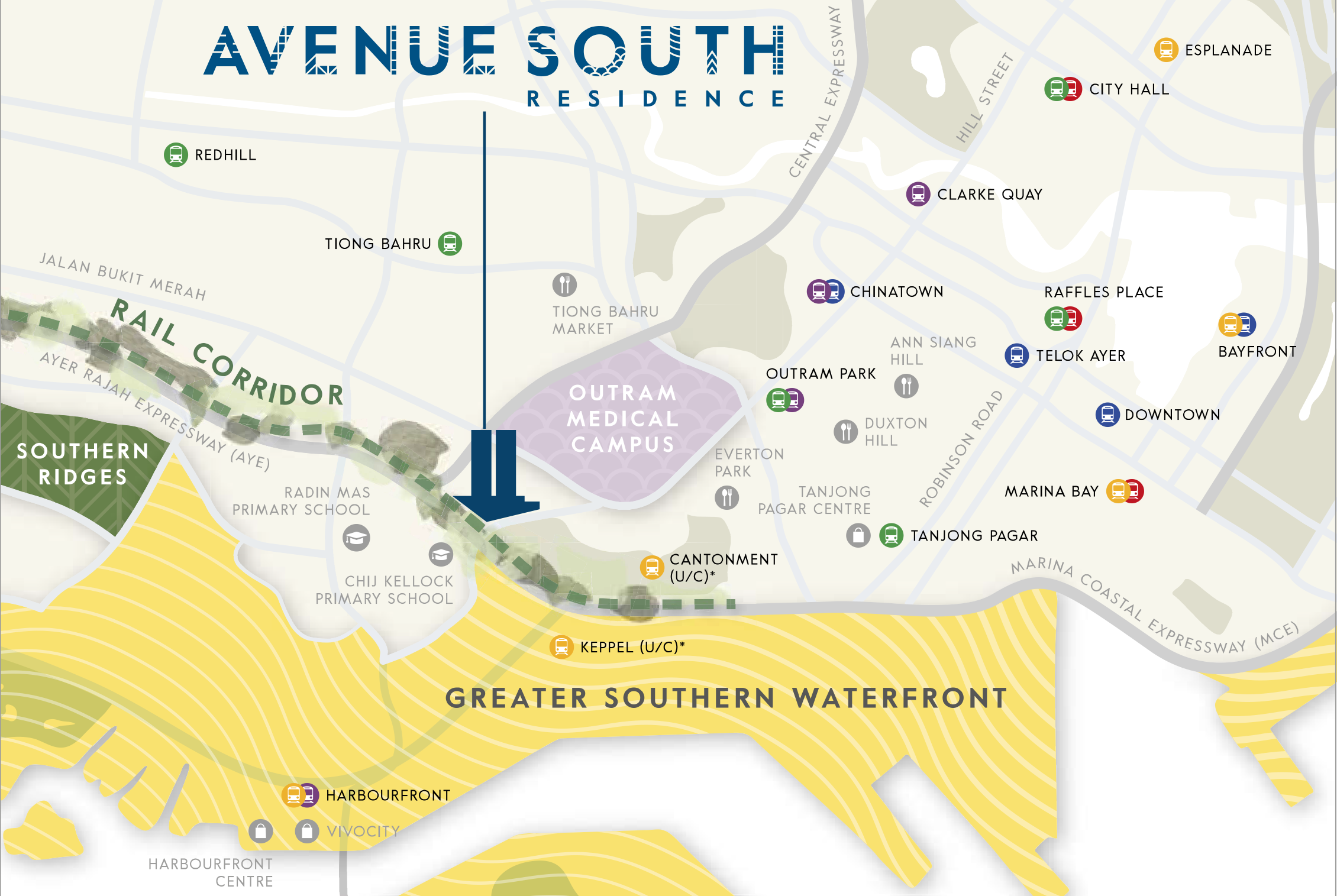 newlaunch.sg avenue south residence Map