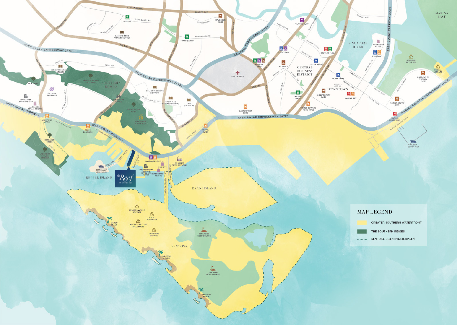 newlaunch.sg the reef at kings dock locationmap